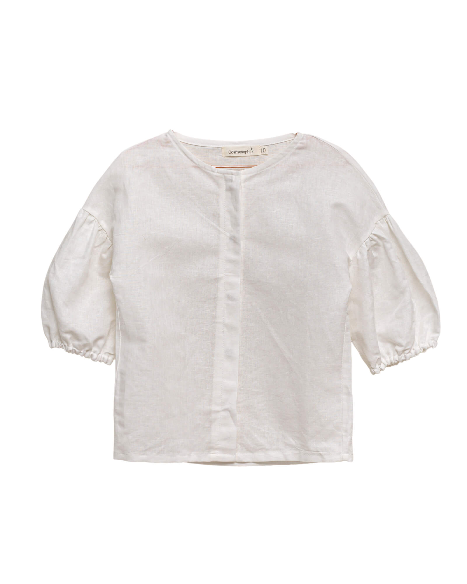 Conjunto en lino blanco bordado para adolescente invitada a boda o primera comunion Cosmosophie.