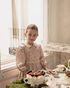 Vestido vichy rosa con fresas Chaumont de Cosmosophie