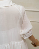 Vestido de comunión niña blanco modelo Gemini. Cosmosophie