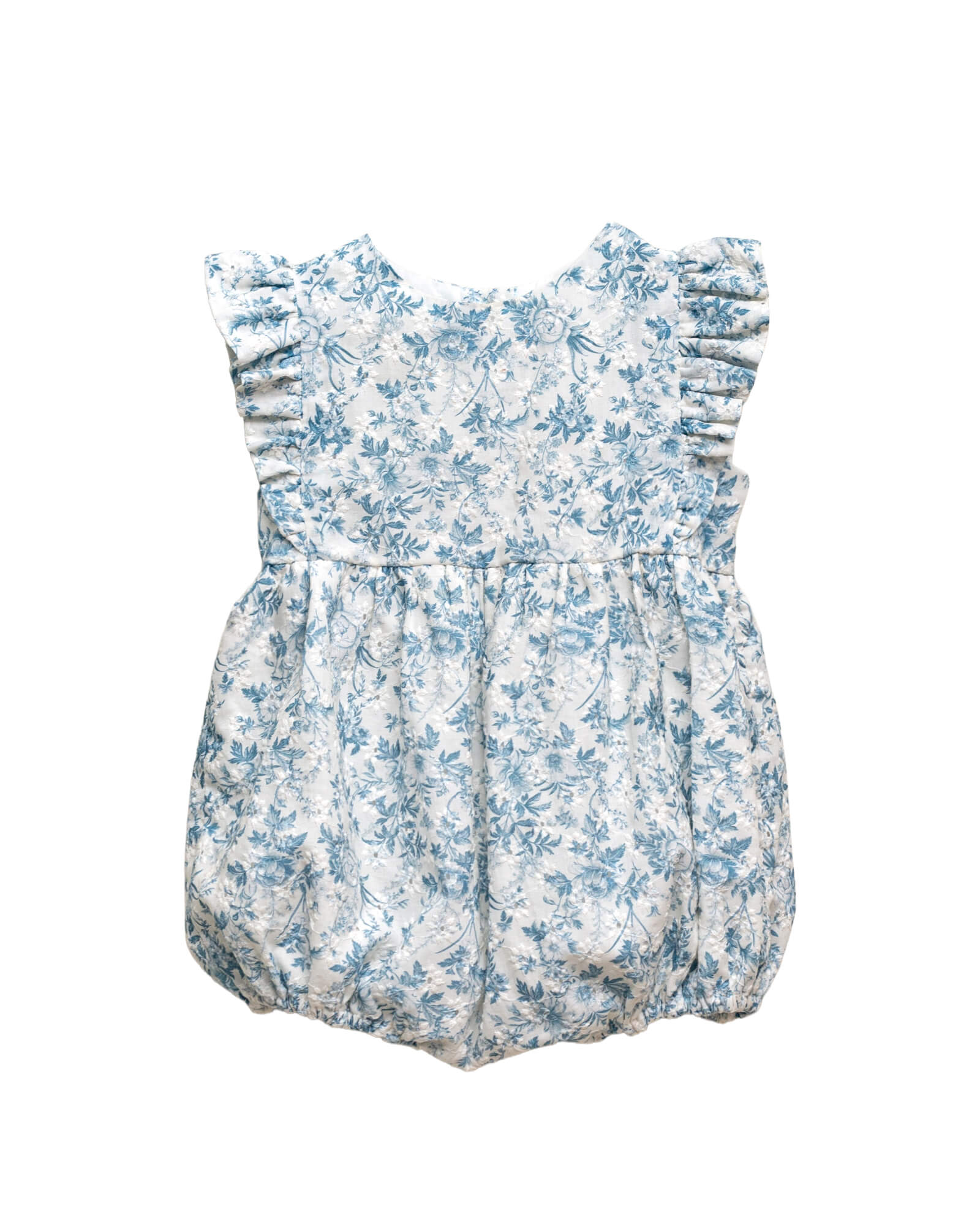 Ranita para bebe en una preciosa batista bordada con estampado de flores.