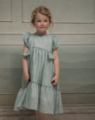 Traje de arras para niña largo en color verde Cosmosphie