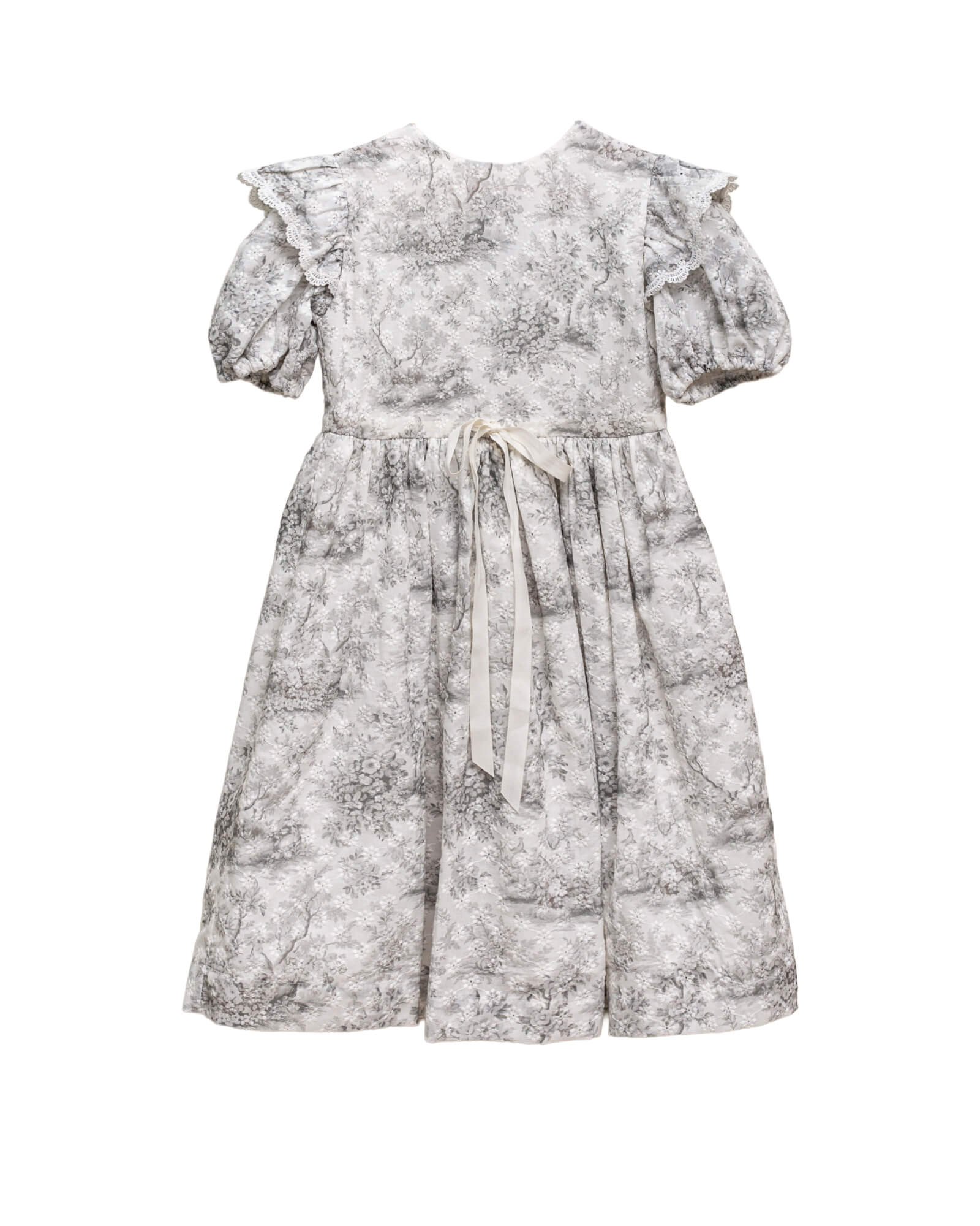 Vestido en batista bordada estampado toile de Jouy Cosmosophie