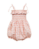 Mono tirantes nido de abeja para niña en vichy rosa Cosmosophie