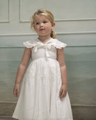 Vestido de tirantes largo con capita y volantes Cosmosophie