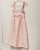 Vestido de tirantes de vichy con nido de abeja cosmosophie