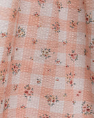 Conjunto blusa y bombacho en vichy rosa para niña Cosmosophie