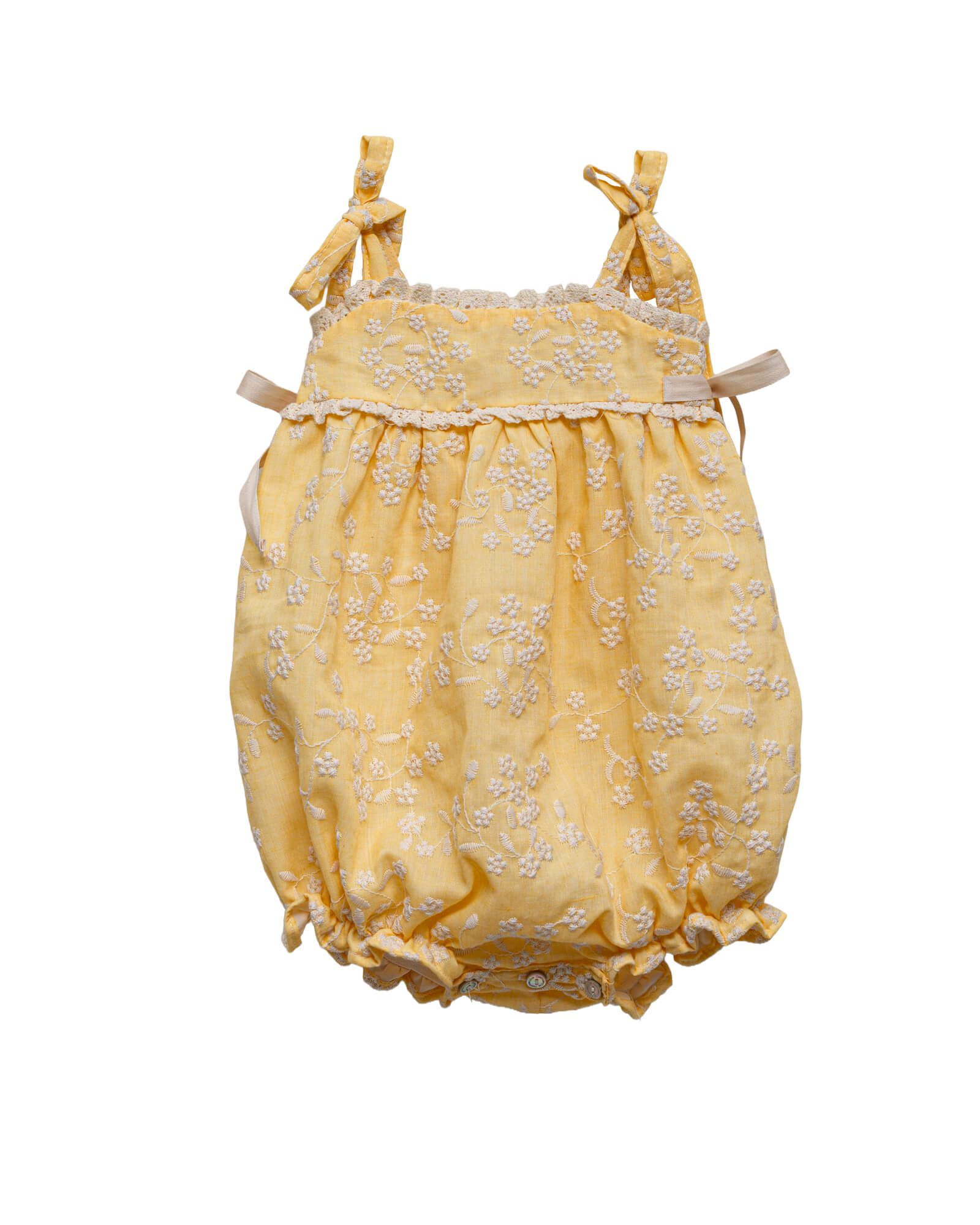 Ranita bebe amarilla bordada Cosmosophie