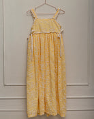 Vestido bordado amarillo Cosmosophie