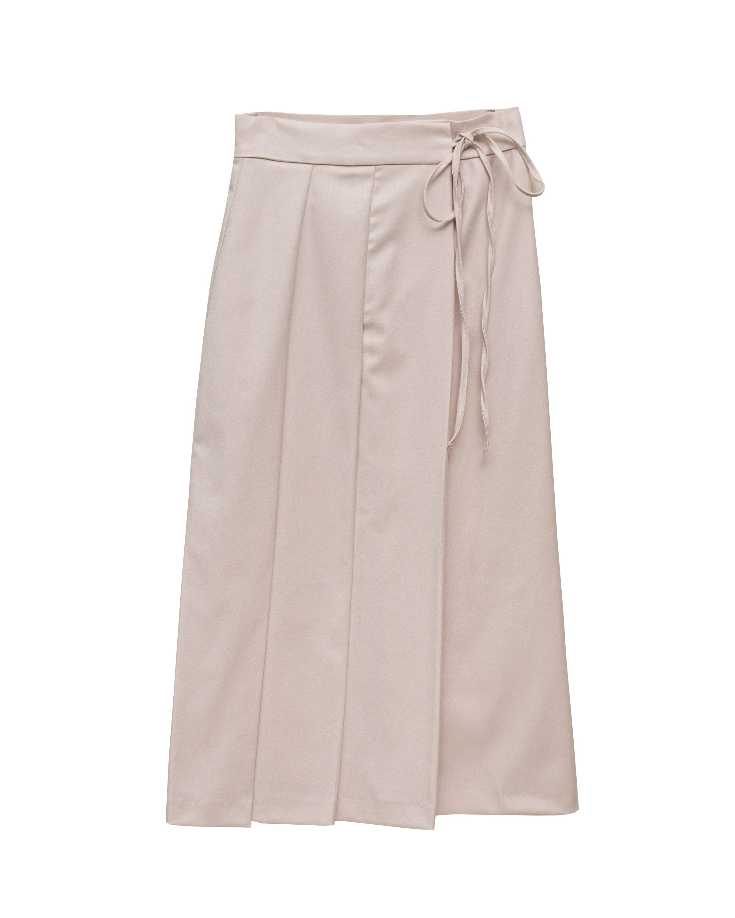 Falda beige plisada para adolescente