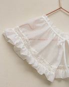 Cuello para traje de arras en muselina blanco con encaje. Cosmosophie