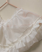 Cuello para traje de arras en muselina blanco con encaje. Cosmosophie