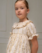 Vestido para niña amarillo con encaje Cosmosophie