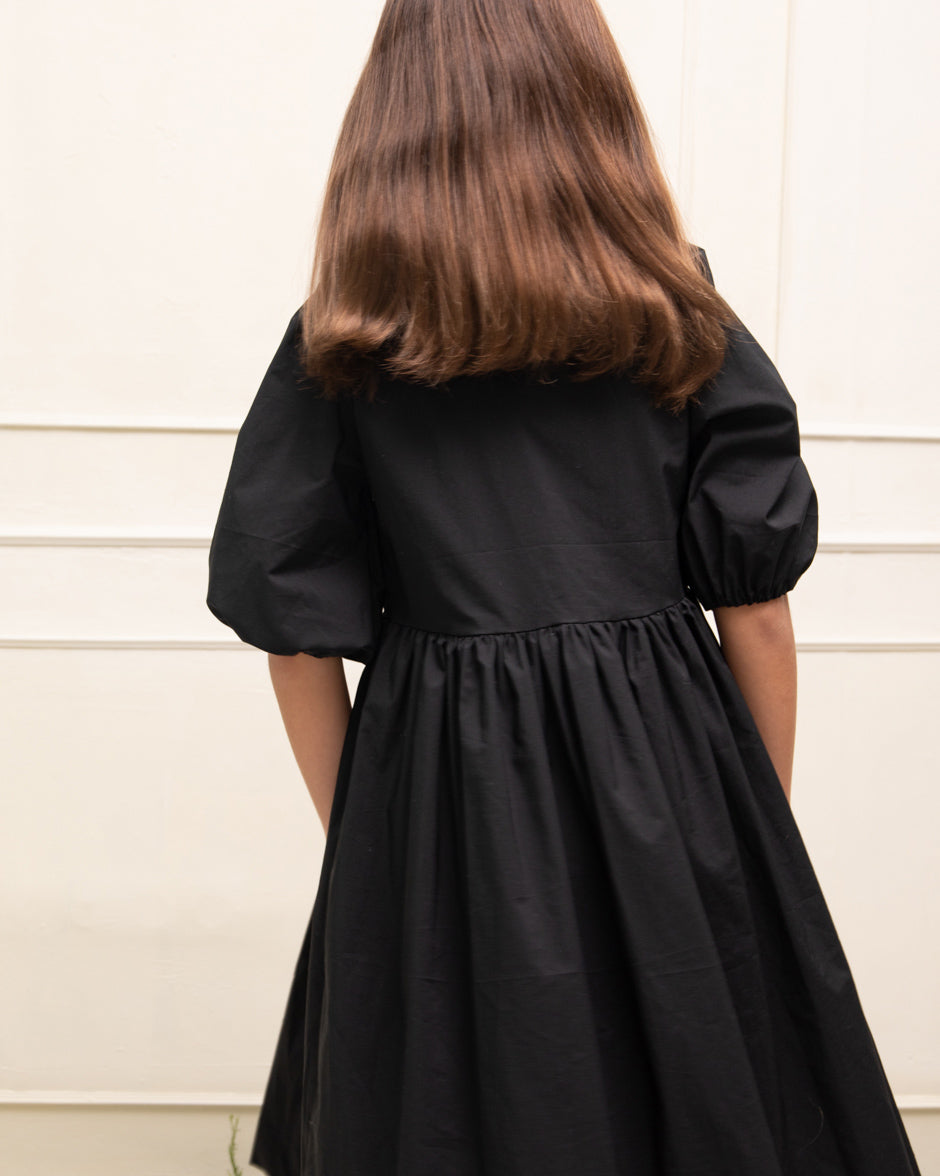 Vestido negro de lazos Bow de fiesta Cosmosophie