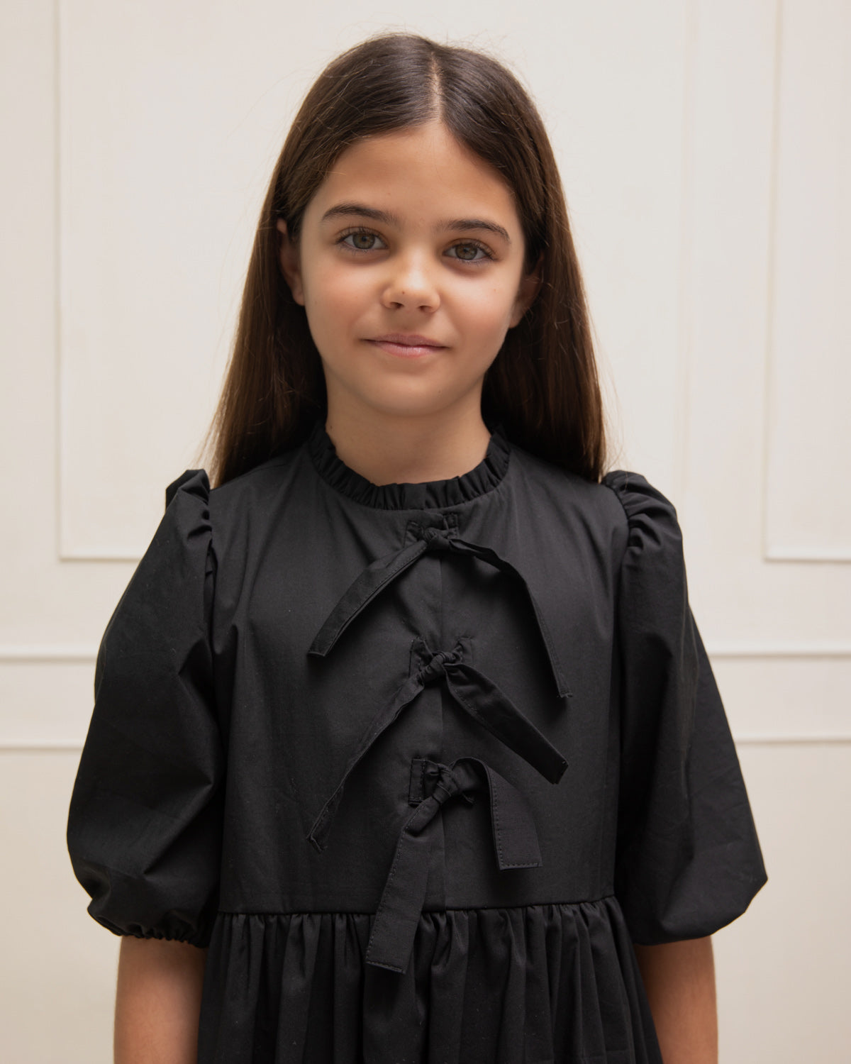 Vestido negro de lazos Bow de fiesta Cosmosophie