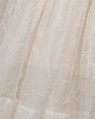 Vestido beige tejido bordado Cosmosophie