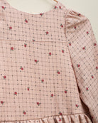 Vestido vichy rosa con fresas modelo Fiona de Cosmosophie