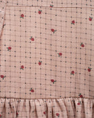 Vestido vichy rosa con fresas modelo Fiona de Cosmosophie