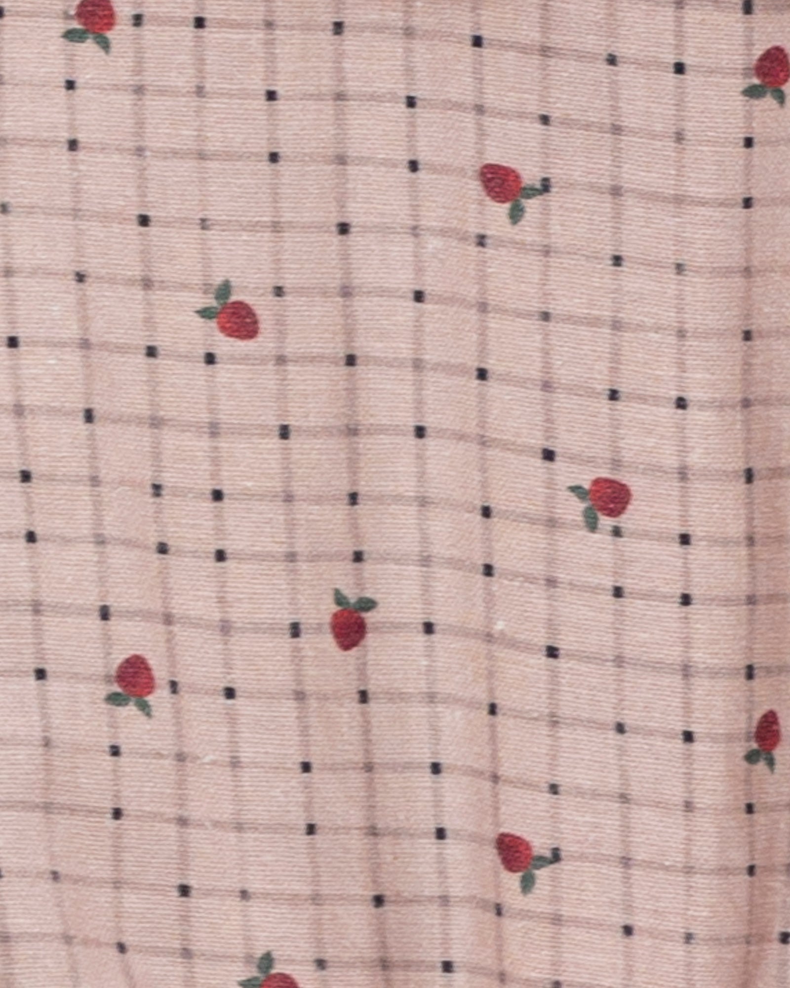 Vestido vichy rosa con fresas Chaumont de Cosmosophie