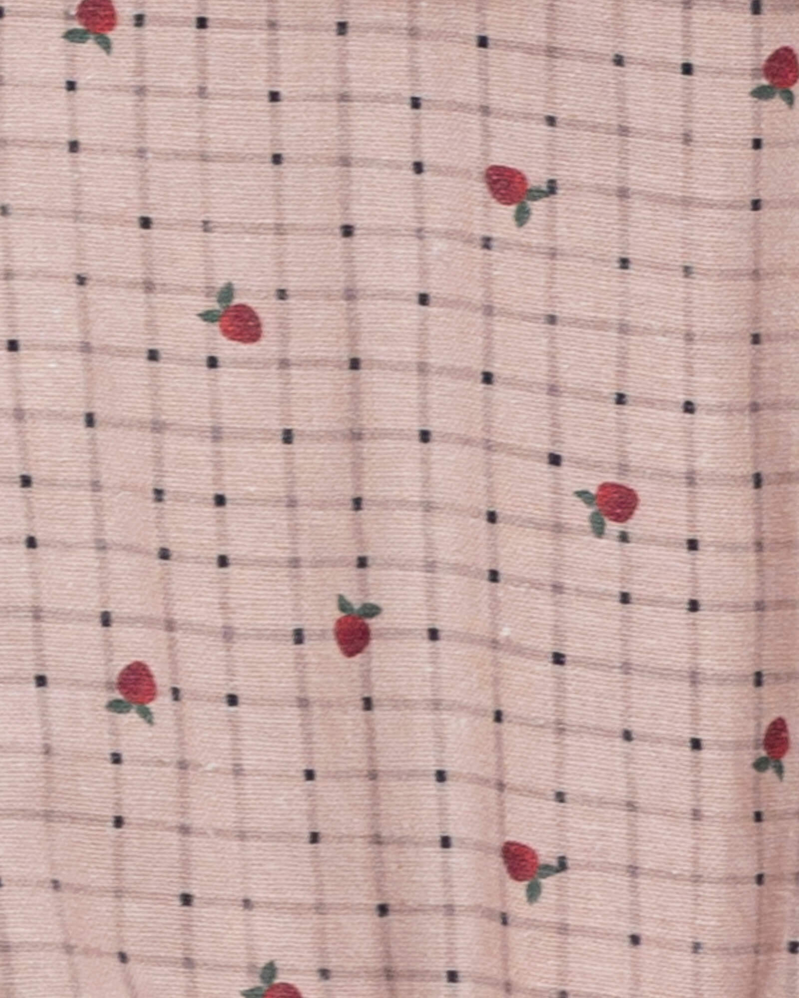 Vestido vichy rosa con fresas Chaumont de Cosmosophie