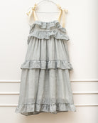Vestido elegante adolescente en gris claro tirantes Cosmosophie