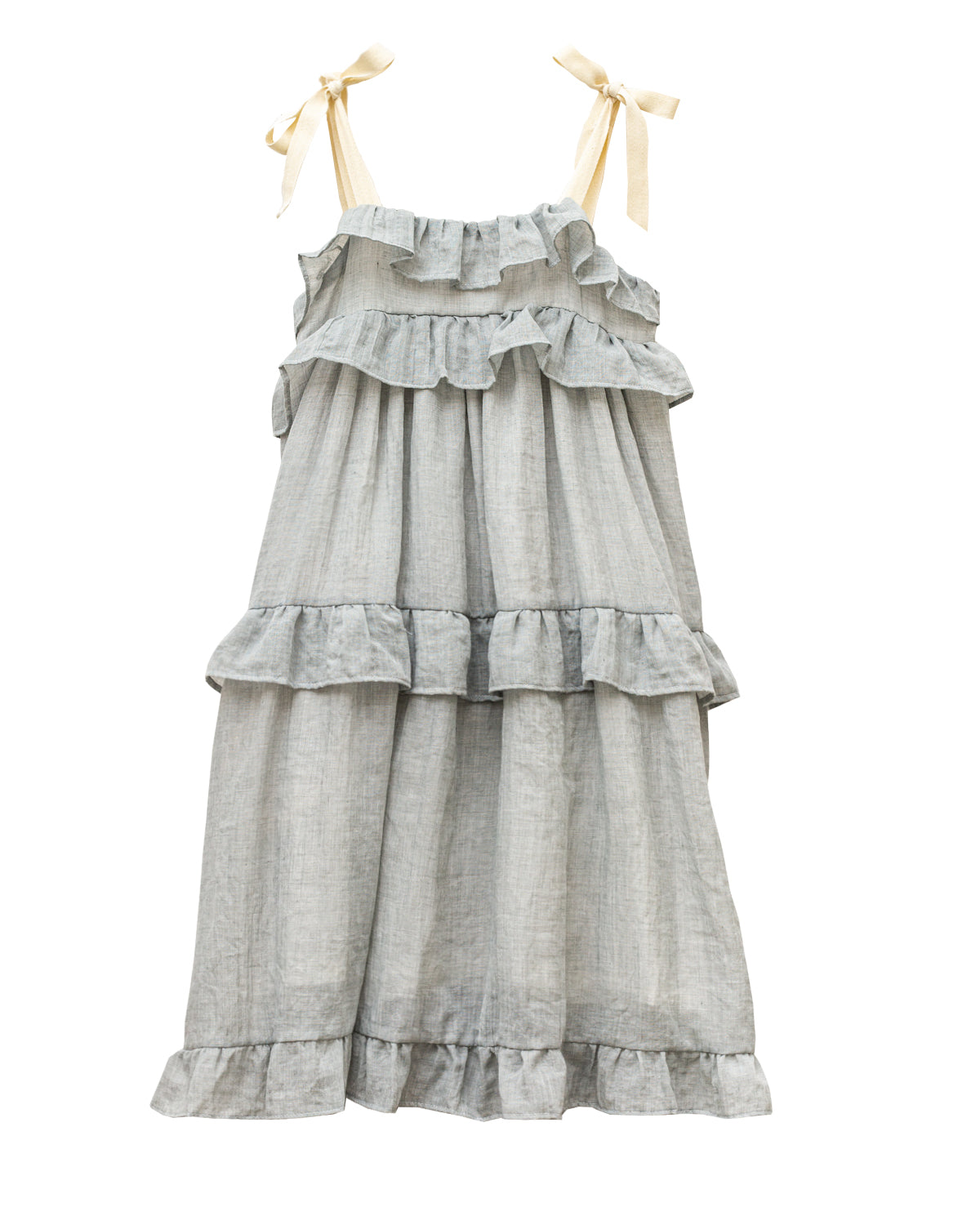 Vestido elegante adolescente en gris claro tirantes Cosmosophie
