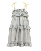 Vestido elegante adolescente en gris claro tirantes Cosmosophie