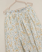 Conjunto para adolescente de top y falda midi en batista bordada blanco y amarillo Cosmosophie