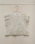 Conjunto para adolescente de top y falda midi en batista bordada blanco y amarillo Cosmosophie