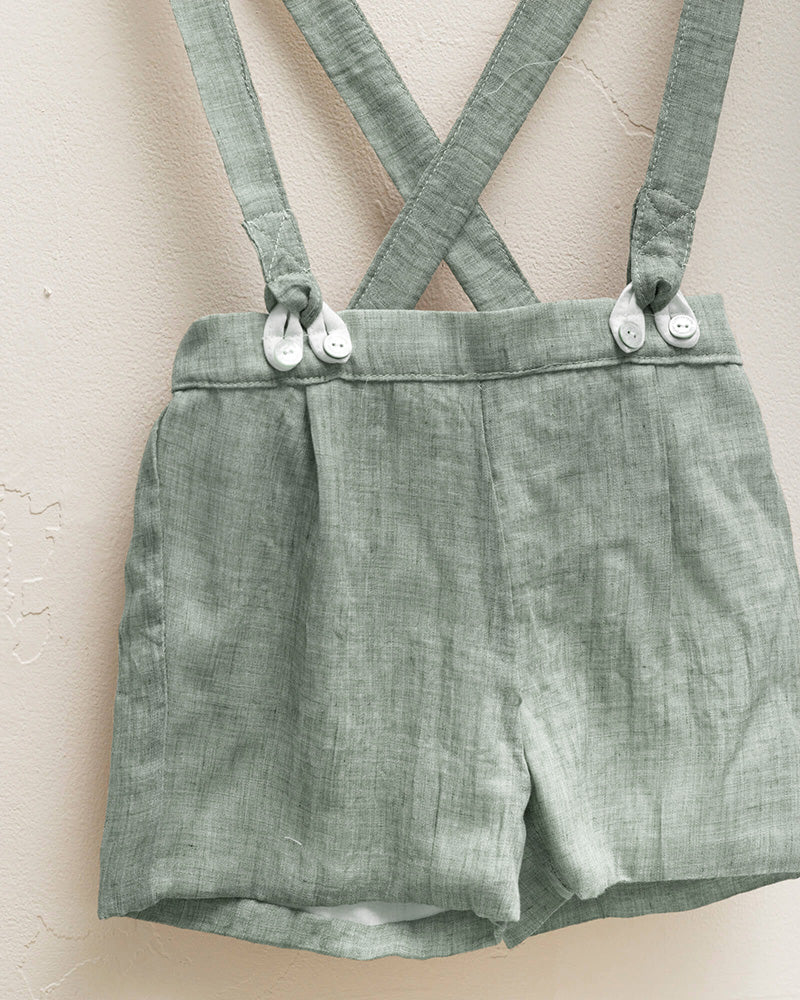 Pantalon corto niño para arras color verde Cosmosophie