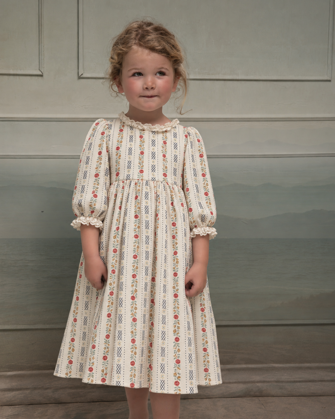vestido de arras de flores con encaje. Cosmosophie.com