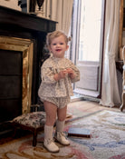 Conjunto bebe lino de flores de cosmosophie