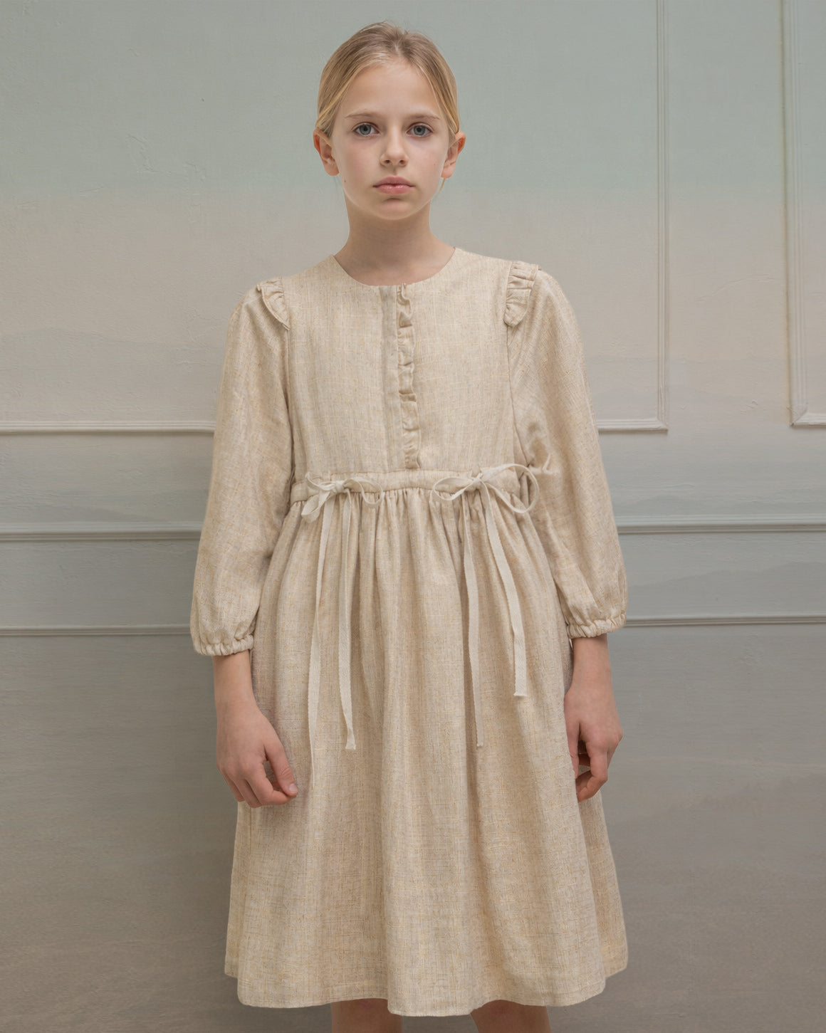 vestido dorado de fiesta para niña cosmosophie