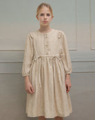 vestido dorado de fiesta para niña cosmosophie