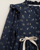 Ranita bebe azul noche con flores y oro de Cosmosophie