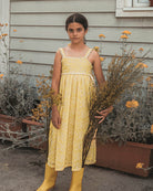 Vestido bordado amarillo Cosmosophie