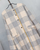 retro style gingham coat abrigo retro vichy viscosa cosmosphie