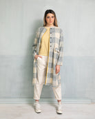 retro style gingham coat abrigo retro vichy viscosa cosmosphie