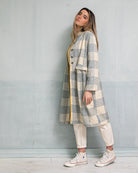 retro style gingham coat abrigo retro vichy viscosa cosmosphie