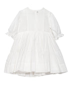 white dress luxury for special occasion flounced skirt Cosmosophie