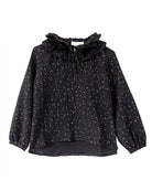 christmas shirt for party special occasion. blusa para navidad para niña negro y oro