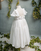 Dress for wedding guests and flower girl dress. Vestidos de invitada de boda y trajes de arras originales para niñas.