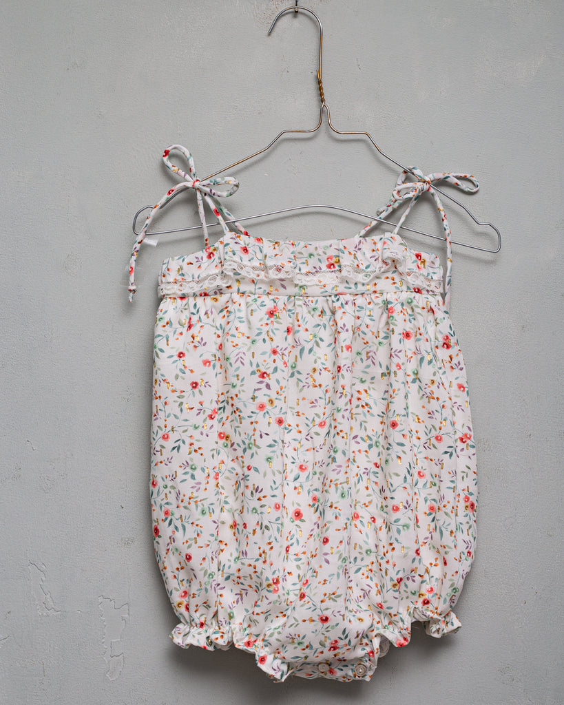 baby romper in flower print lace detail luxury brand for kids